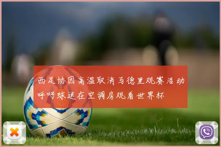 西足协因高温取消马德里观赛活动呼吁球迷在空调房观看世界杯
